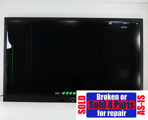  Is Broken Sharp LC 70C6400U 70 LED HD TV for Parts or Repair