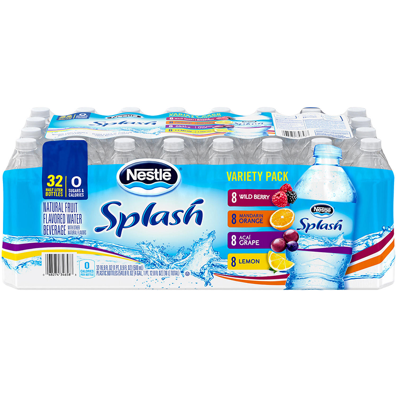 Nestle Splash Variety Pack Wild Berry, Orange, Grape, & Lemon 16