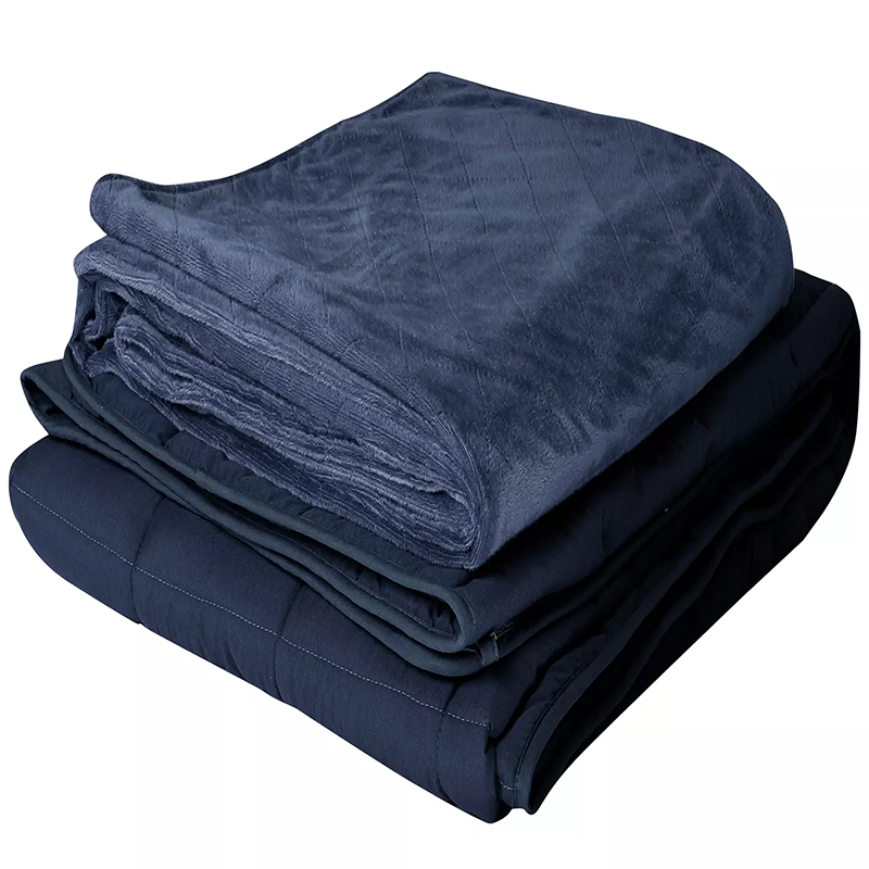 Swift Home Adult Weighted Blanket With Removable Cover - Navy, 20 lbs