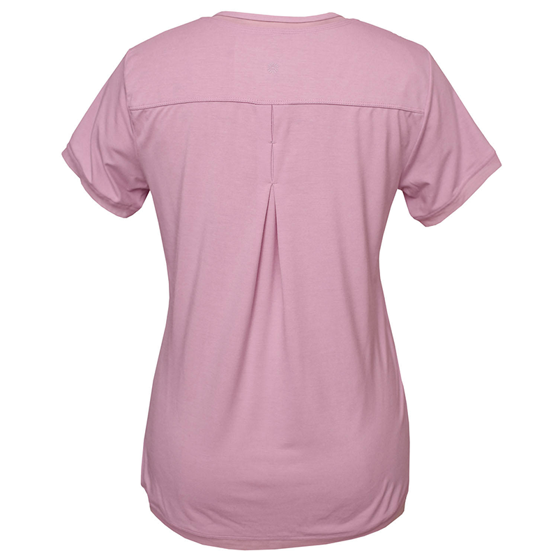 TangerineBrand Active VNeck Tee with Inverted Pleated Back Lilac