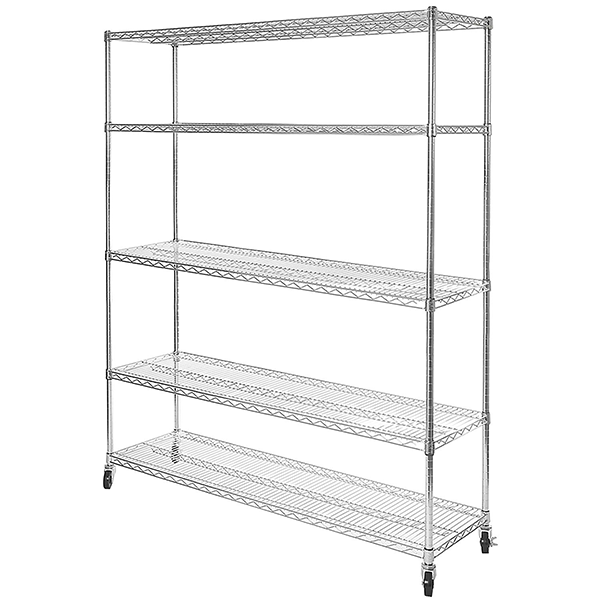 Seville Classics UltraDurable 5Tier NSF Steel Shelving 60" x 18" x 75