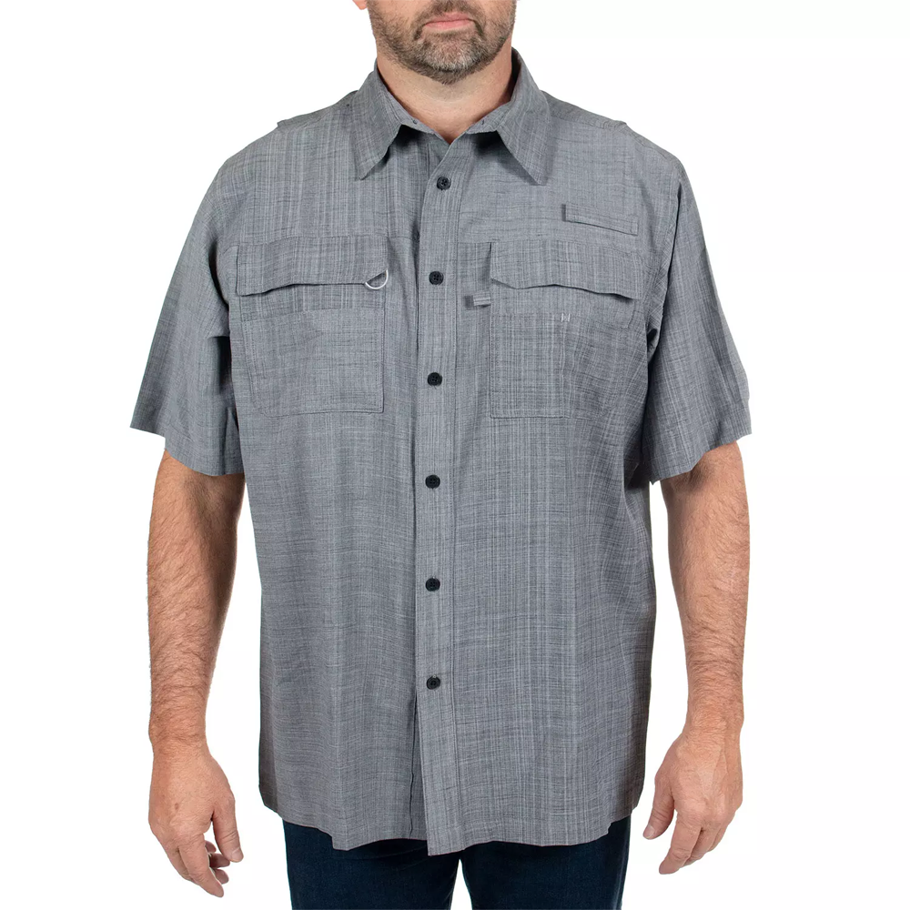 Habit Men's Short-Sleeve River Shirt ( Micro Chip Heather ) XL | eBay