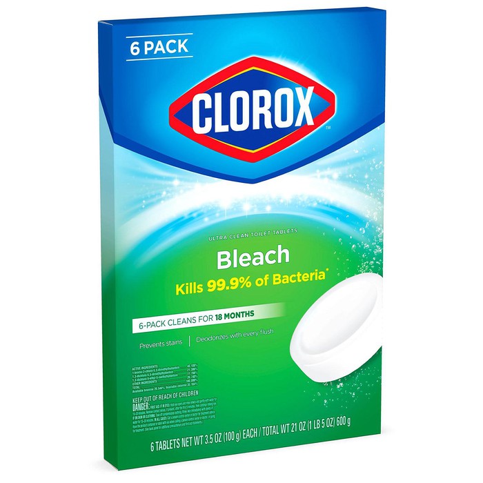 Clorox Automatic Toilet Bowl Cleaner Tablets with Bleach 6-Pack ...