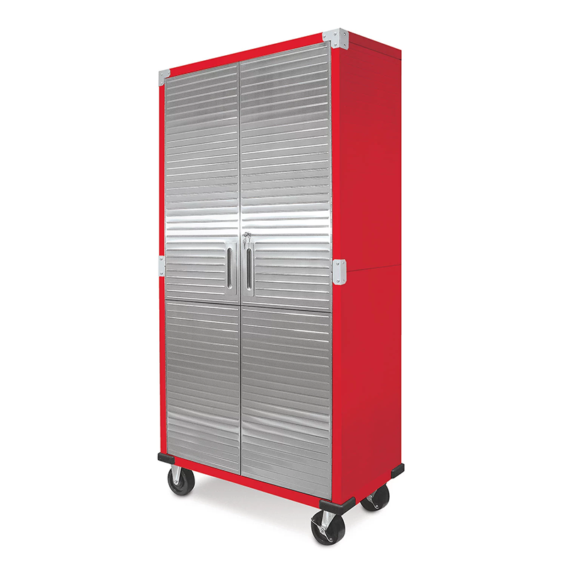 Seville classics ultrahd tall storage cabinet red