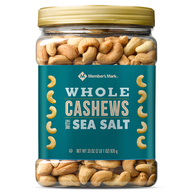 Member's Mark Roasted Whole Cashews with Sea Salt (33 oz.) 78742444444
