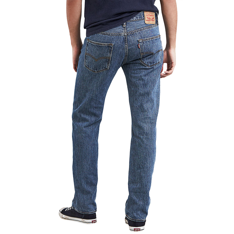 Levi's Men's 501 Original Straight Fit Denim Jeans - Medium Stonewash ...