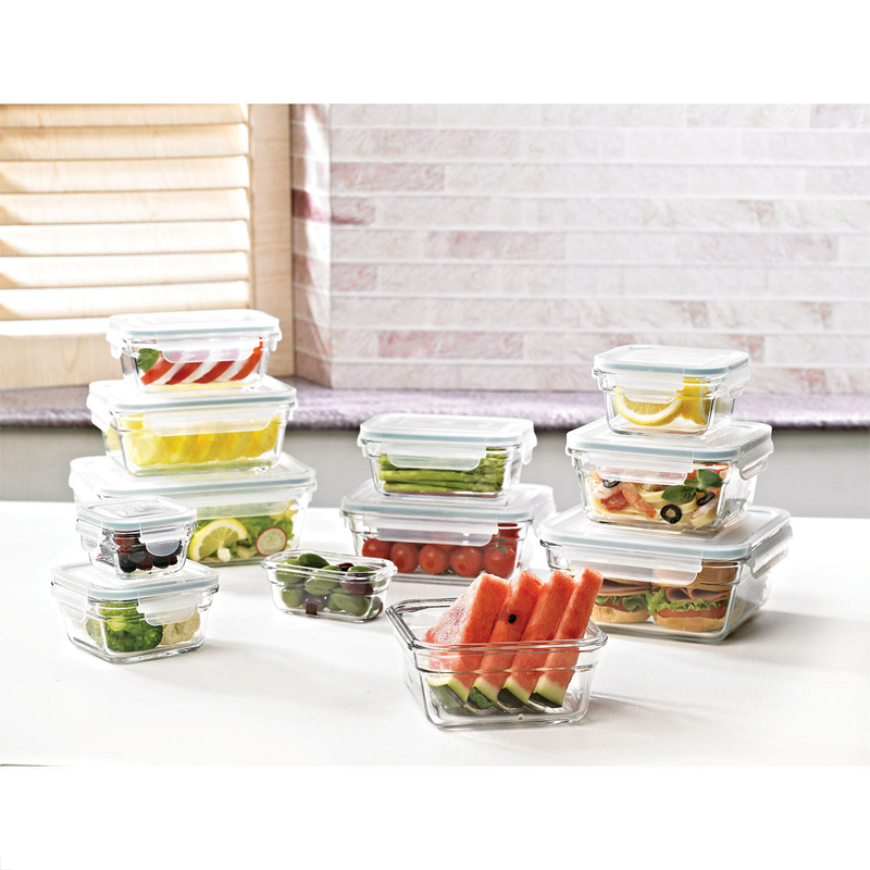 24 piece glass food storage set