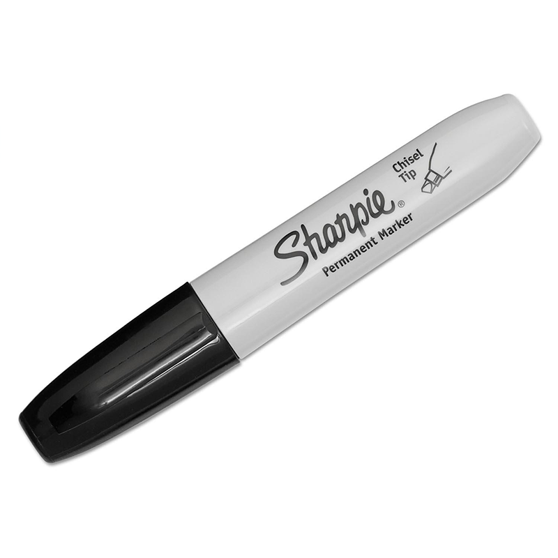 Sharpie Chisel Tip Permanent Markers Black 12 Count Ebay