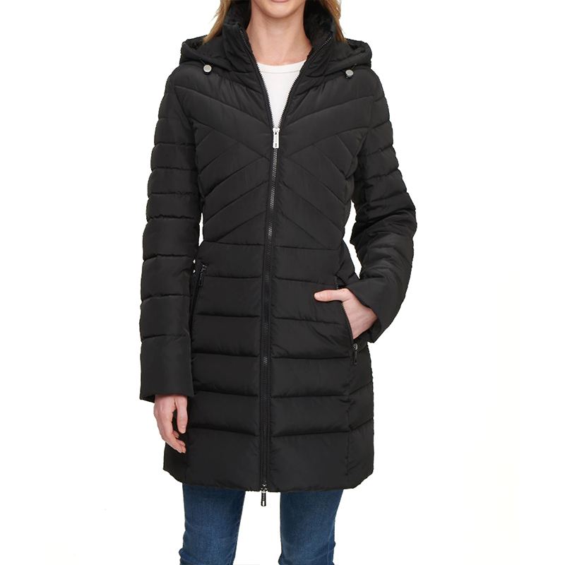 Kenneth Cole Women's Long Down Coat - Black, Size Extra Large (XL) | eBay