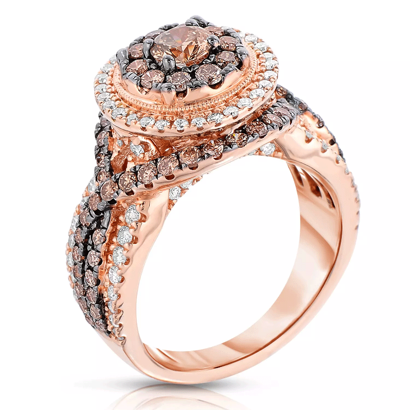1.95 ct. t.w. Fancy Brown Diamond Ring in 14K Rose Gold