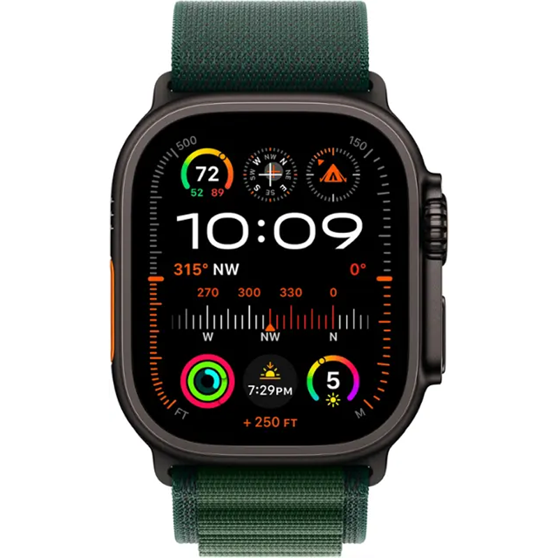Apple Watch Ultra 2 49mm GPS Cell Black Titanium w Green Alpine