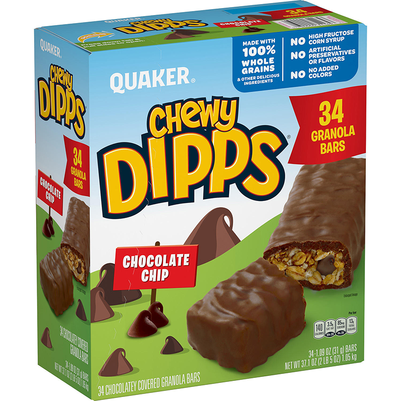 Quaker Chewy Dipps Granola Bars, Chocolate Chip (34 ct.) 30000311653 | eBay