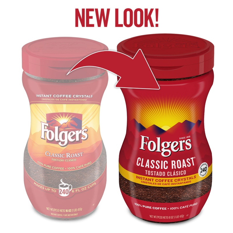 Folgers Classic Roast Instant Coffee Crystals (16 oz.) 25500068954 eBay