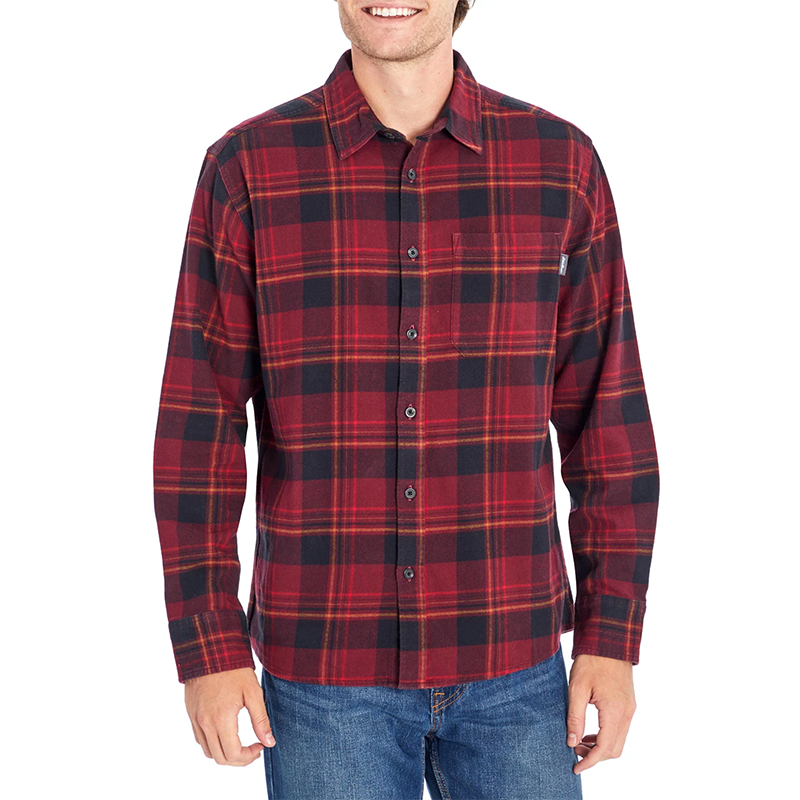 Eddie Bauer Men's Flannel Shirt / Dk Berry Size Large | eBay