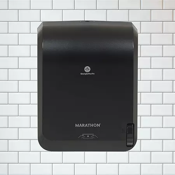 Marathon Mechanical Paper Towel Dispenser, Black, 16"W x 8.9D x 12.9H