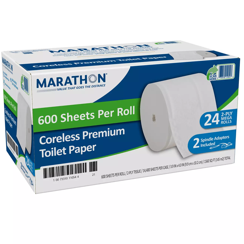 Marathon Coreless Premium 2Ply Toilet Paper (24 rolls/case) eBay