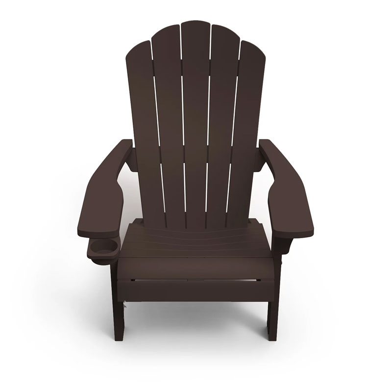 Keter Ergonomic Weather-Resistant Adirondack Chair w/ Rotating Cup