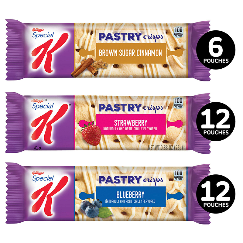 Kellogg's Special K Pastry Crisps 3 Flavor Variety Pack 60 count 2 per