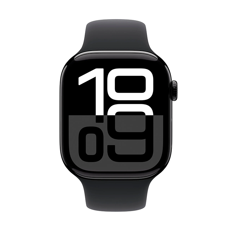 Apple Watch Series 10 46mm GPS Cell Jet Black Case w Sport Band M 
