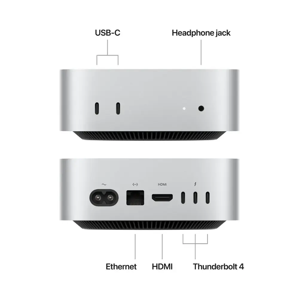 Apple Mac mini Desktop M4 chip 16GB Memory 256GB SSD Silver