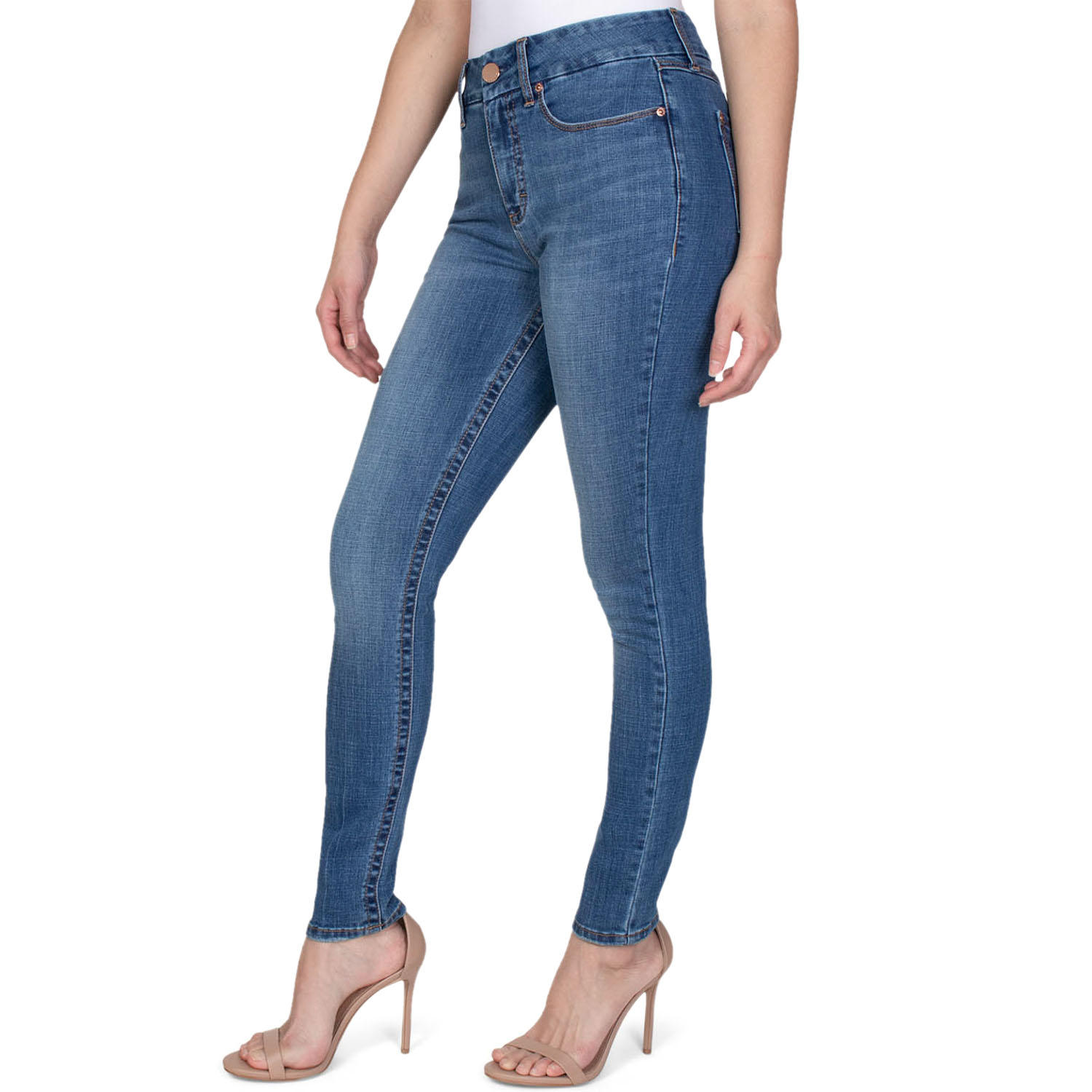 Seven7 Women's High Rise Tummyless Jeans - Shelby Blue, Size 6 | eBay