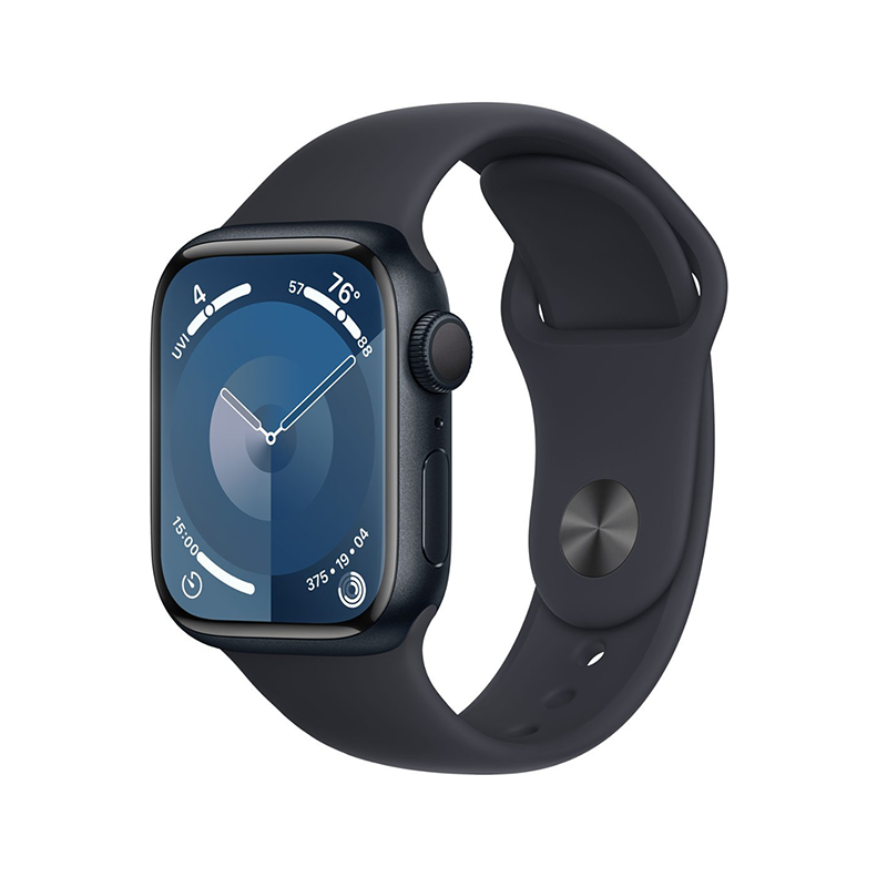 Apple Watch Series 9 GPS 41mm Midnight Aluminum Case w Sport Band