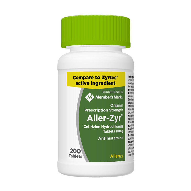 Member's Mark 10mg AllerZyr, Cetirizine HCL (400 ct.) 193968051457 eBay