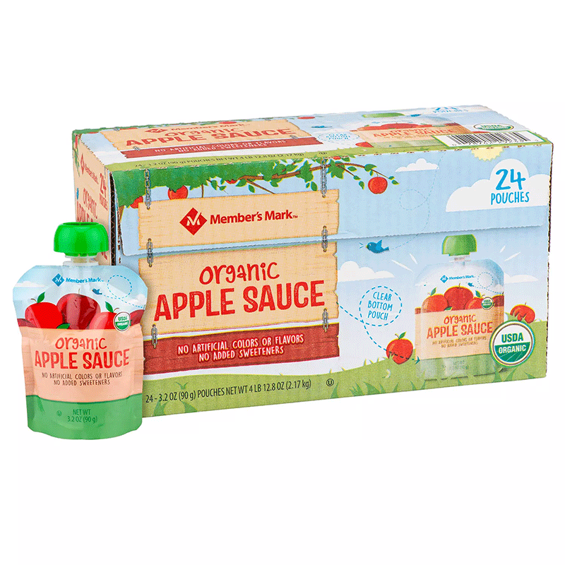 Member's Mark Organic Applesauce Pouches (3.2 oz., 24 count) eBay