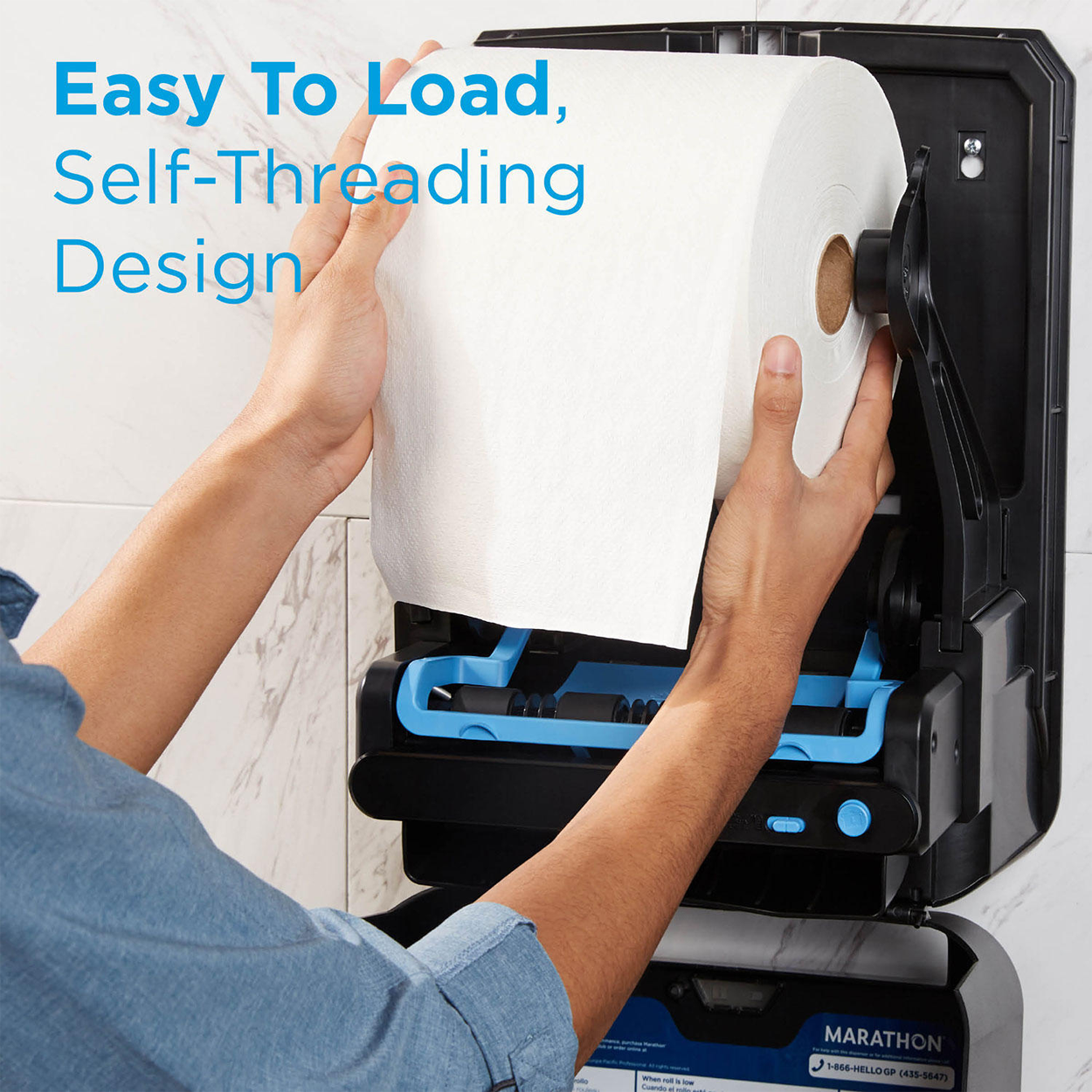 Marathon Automatic Touchless Hand Towel Dispenser Large Roll Capacity