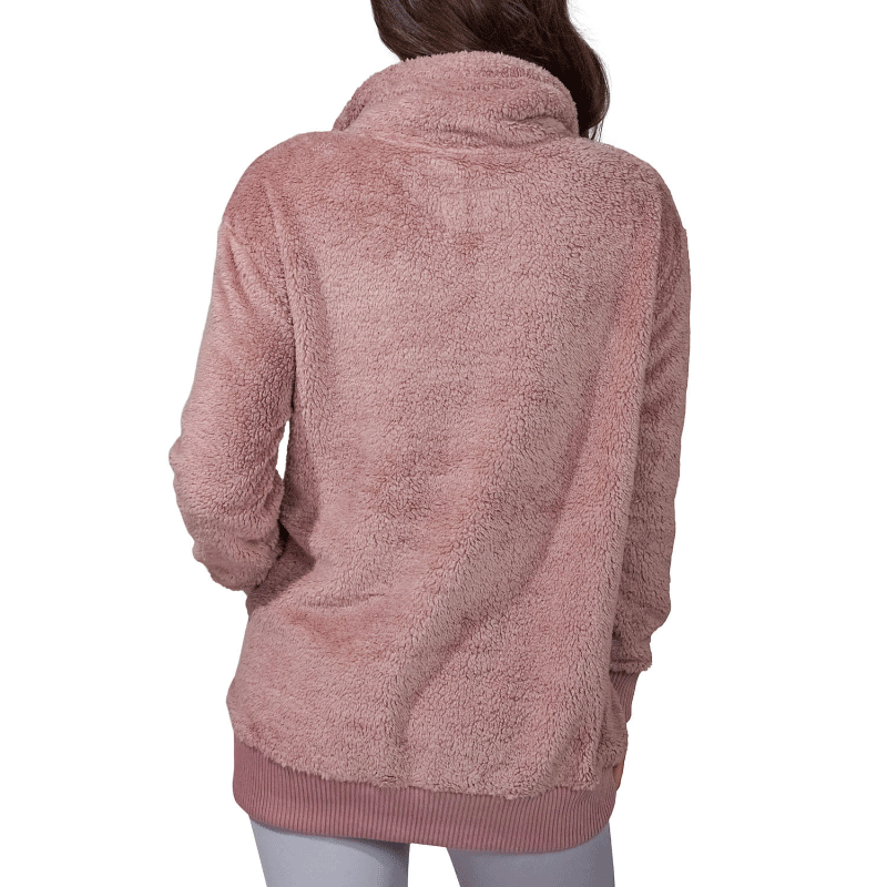 mauve sherpa pullover
