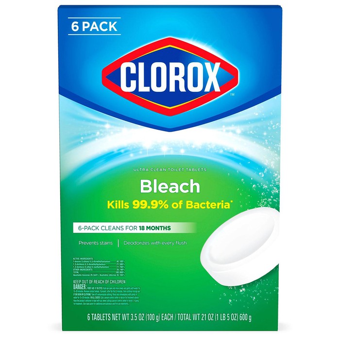 Clorox Automatic Toilet Bowl Cleaner Tablets with Bleach 6Pack