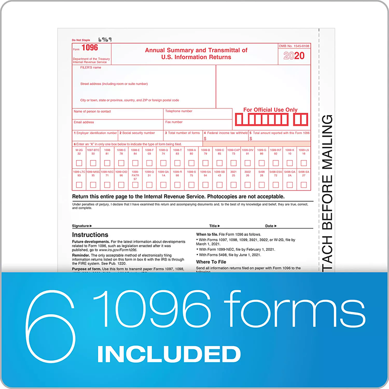Adams 1099MISC 2020 Tax Forms Kit W/Tax Forms Helper Online, 40/pack
