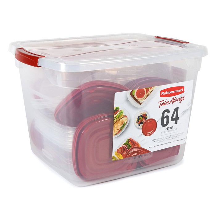 Rubbermaid 64-Piece TakeAlongs Food Storage Set with 30-Quart Storage